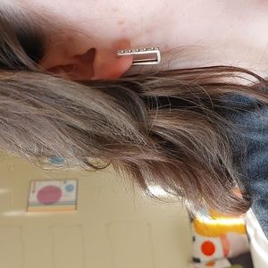 Sterling Silver Geometric Hoop Earrings
